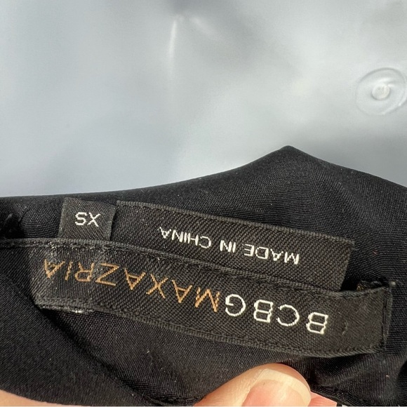 Y2K BCBGMAXAZRIA Silk Halter Top XS Handkercheif Babydoll Asymmetric - Picture 4 of 6